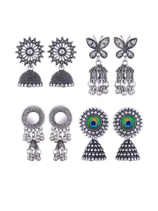 Sangria Alloy Silver-Plated Earrings