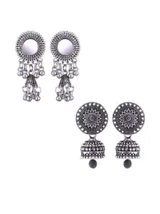 Sangria Alloy Silver-Plated Earrings
