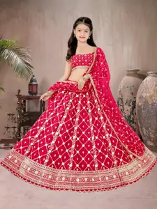 F Plus Fashion Net Semi-Stitched Lehenga Choli