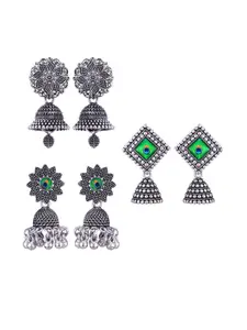 Sangria Silver-Plated Alloy Earrings