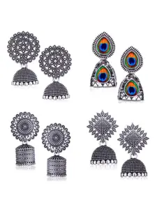 Sangria Silver-Plated Alloy Earrings