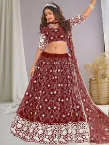 F Plus Fashion Net Semi-Stitched Lehenga Choli