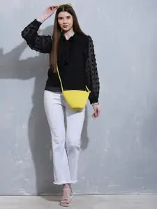 Raabta Fashion Women Tie-Up Neck Georgette Top