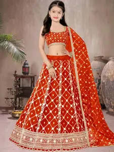 F Plus Fashion Net Semi-Stitched Lehenga Choli
