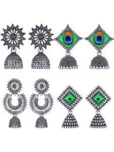 Sangria Alloy Silver-Plated Earrings