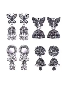 Sangria Alloy Silver-Plated Earrings