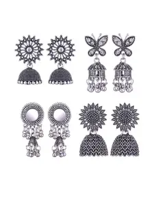 Sangria Alloy Silver-Plated Earrings