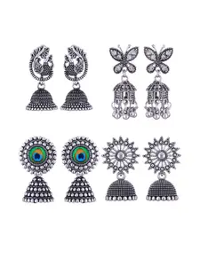 Sangria Alloy Silver-Plated Earrings