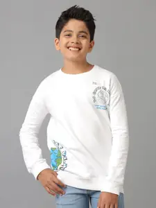 UNDER FOURTEEN ONLY Boys Cotton Graphic Printed Round Neck Sweatshirt