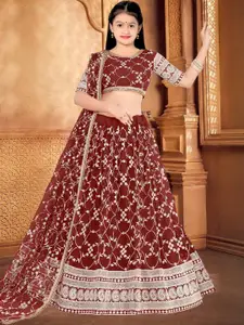 F Plus Fashion Net Semi-Stitched Lehenga Choli