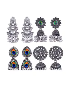 Sangria Alloy Silver-Plated Earrings