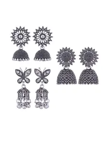 Sangria Silver-Plated Alloy Earrings