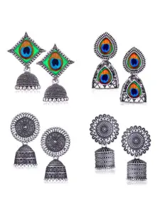 Sangria Silver-Plated Alloy Earrings