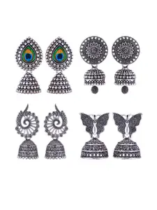 Sangria Alloy Silver-Plated Earrings