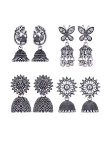 Sangria Alloy Silver-Plated Earrings