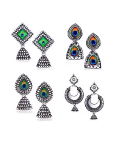 Sangria Silver-Plated Alloy Earrings