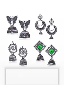 Sangria Alloy Silver-Plated Earrings