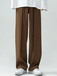 StyleCast x Revolte Men Straight Fit Easy Wash Pleated Trousers