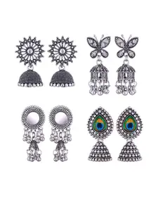 Sangria Alloy Silver-Plated Earrings