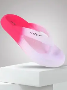 FLITE Women Colourblocked Rubber Thong Flip-Flops
