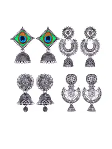 Sangria Alloy Silver-Plated Earrings