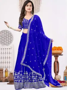 F Plus Fashion Net Semi-Stitched Lehenga Choli