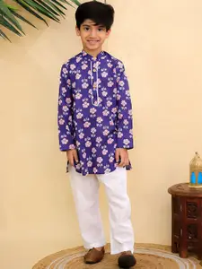 BAESD Boys Floral Printed Kurta with Pyjama