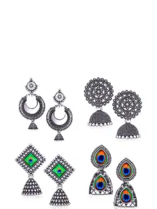 Sangria Alloy Silver-Plated Earrings