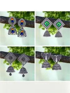 Sangria Silver-Plated Alloy Earrings