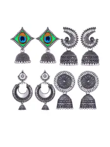 Sangria Alloy Silver-Plated Earrings