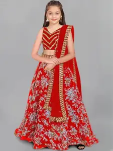 F Plus Fashion Net Semi-Stitched Lehenga Choli