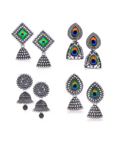 Sangria Silver-Plated Alloy Earrings