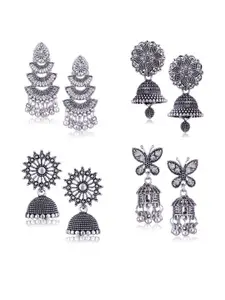 Sangria Silver-Plated Alloy Earrings