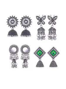 Sangria Alloy Silver-Plated Earrings