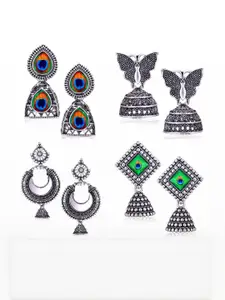 Sangria Alloy Silver-Plated Earrings