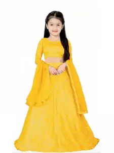 F Plus Fashion Net Semi-Stitched Lehenga Choli