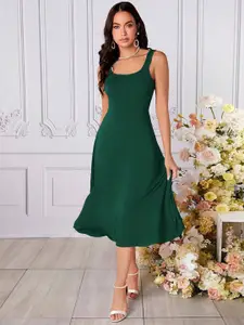 Kotty Women Sleeveless Fit & Flare Midi Dress