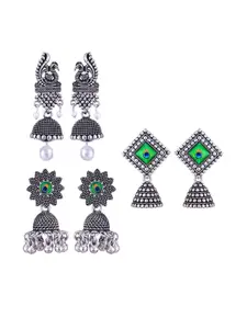 Sangria Silver-Plated Alloy Earrings