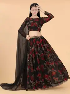 F Plus Fashion Net Semi-Stitched Lehenga Choli