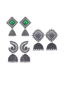 Sangria Silver-Plated Alloy Earrings