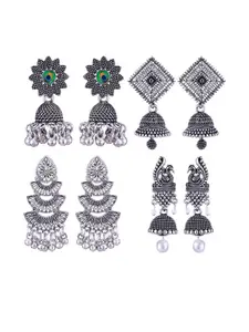 Sangria Alloy Silver-Plated Earrings