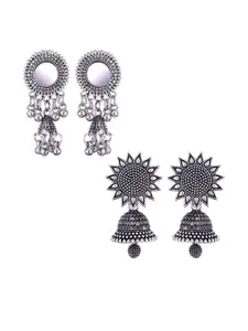 Sangria Peacock Shaped Jhumkas Earrings