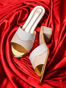 CORSICA Synthetic Patent Gold Heels