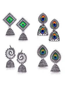 Sangria Silver-Plated Alloy Earrings