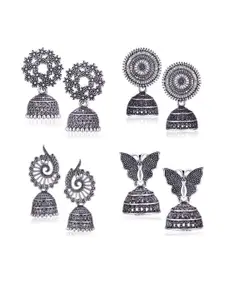 Sangria Silver-Plated Alloy Earrings