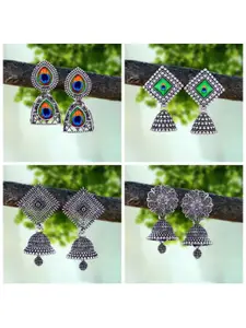 Sangria Silver-Plated Alloy Earrings