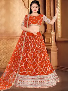 F Plus Fashion Net Semi-Stitched Lehenga Choli