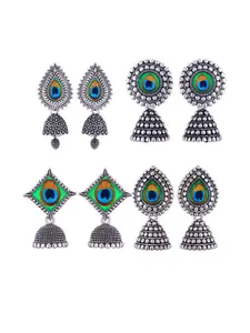 Sangria Alloy Silver-Plated Earrings