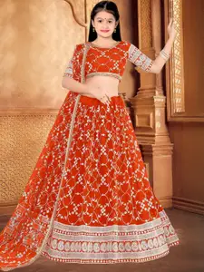 F Plus Fashion Net Semi-Stitched Lehenga Choli