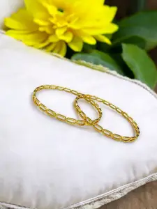 AARTISAI Set Of 2 Gold-Plated Modern Charm Bangles